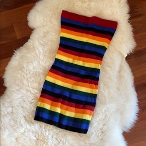 Rainbow tube dress